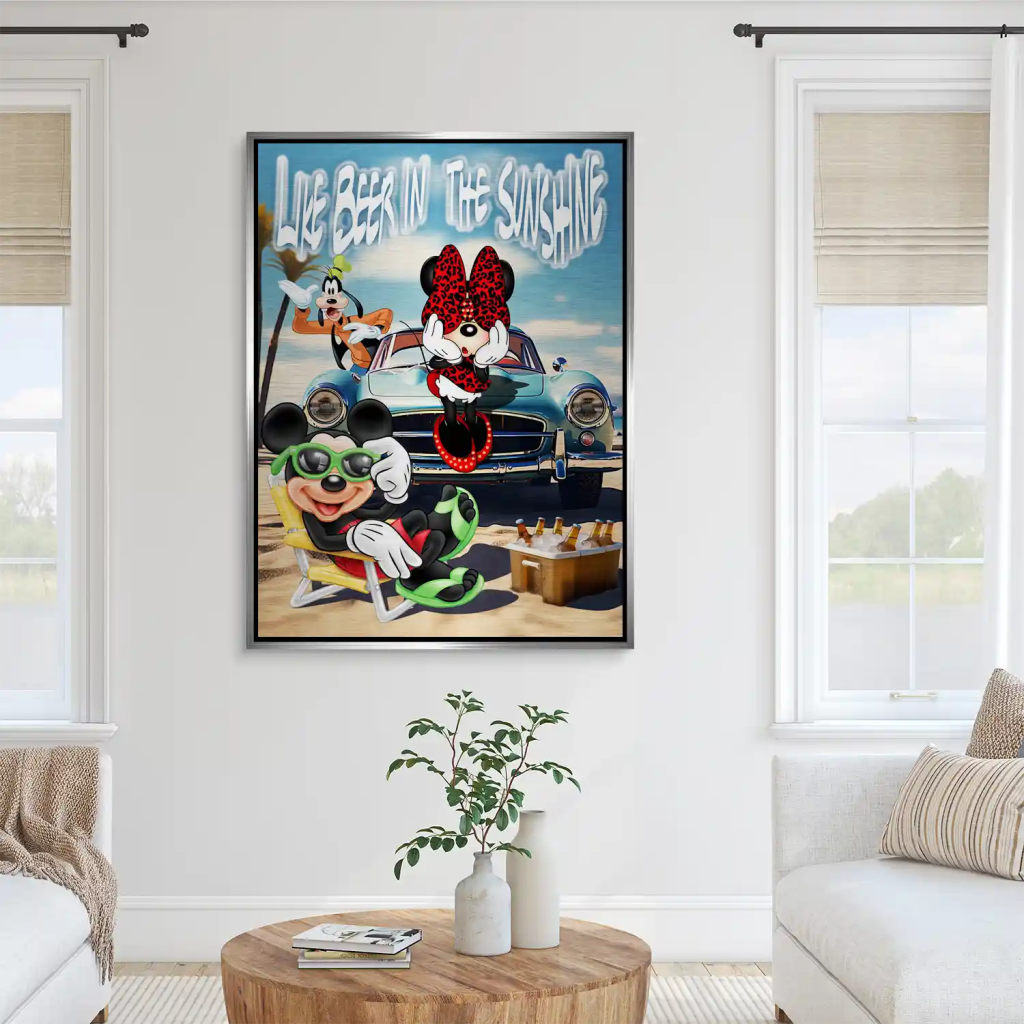 Micky & Minnie Maus like Beer Aludibond Gebürstet INGALERIE