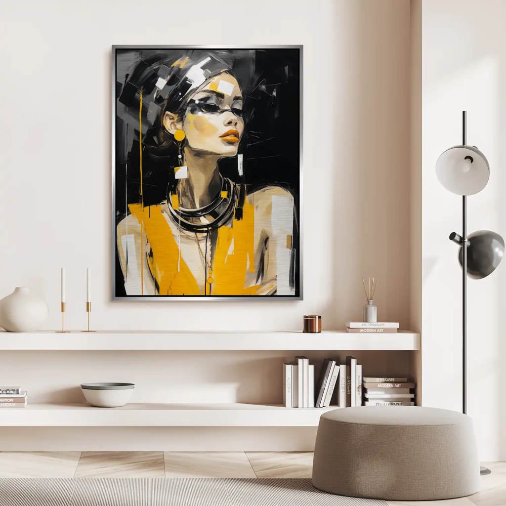 Abstrakt Style Lady Alu gebürstet Bild INGALERIE
