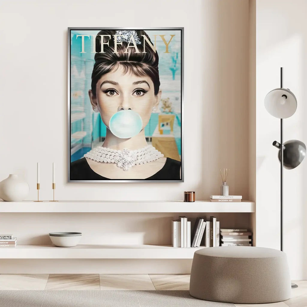 Audrey Bubble Gum Aludibond Brush Bild INGALERIE