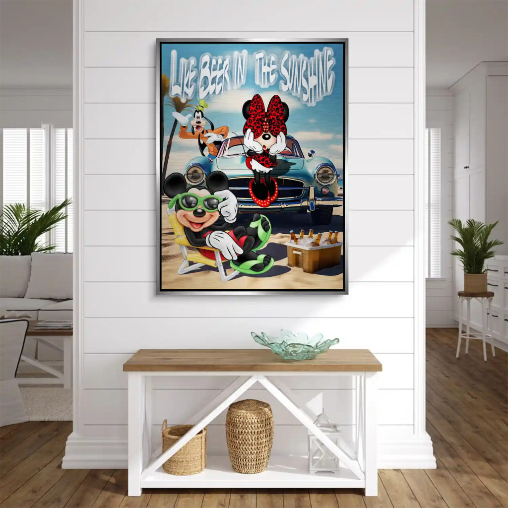Micky & Minnie Maus like Beer Aludibond Gebürstet INGALERIE