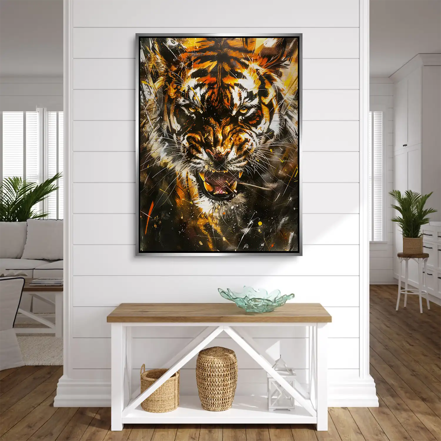 Tiger Abstrakt Aludibond Gebürstet INGALERIE