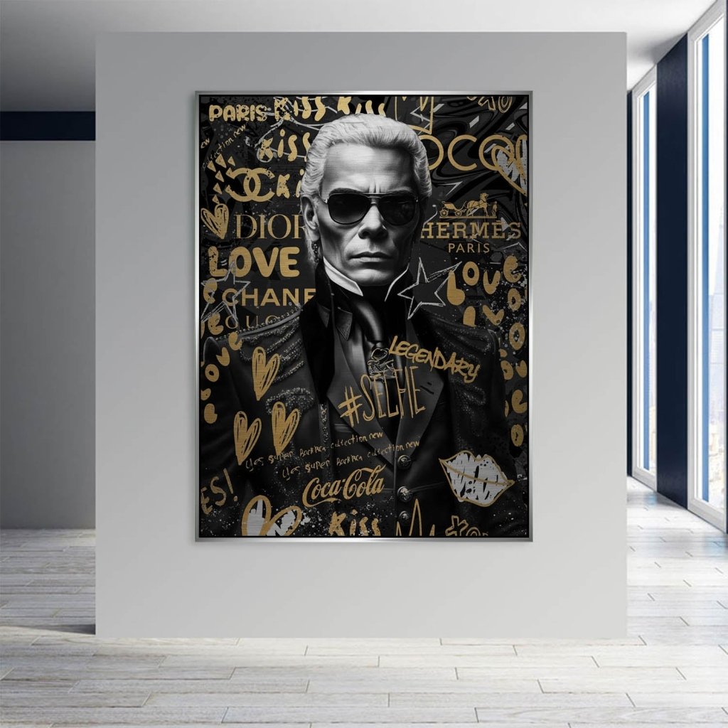 Karl Fashion Pop Art Aludibond Brush Bild INGALERIE