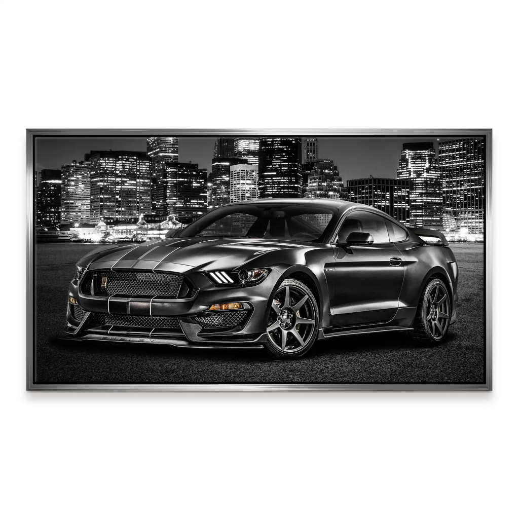 Ford Mustang Black City Leinwand Bild INGALERIE