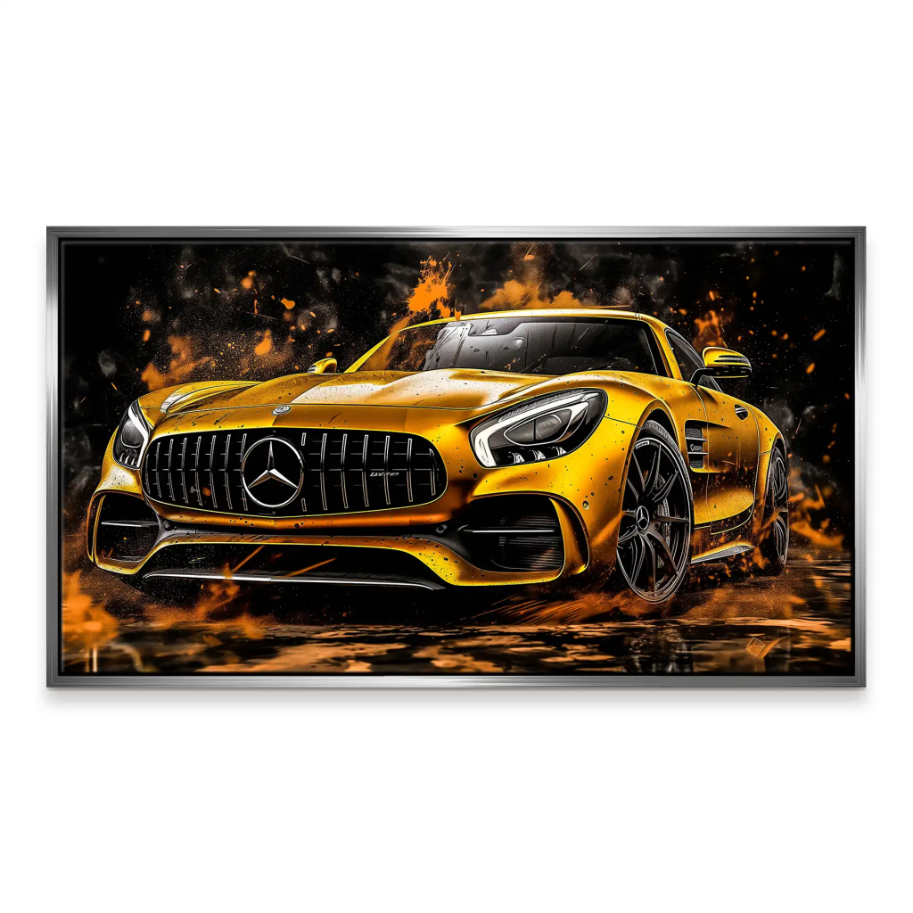 Mercedes AMG GT Modern Style Leinwand Bild INGALERIE