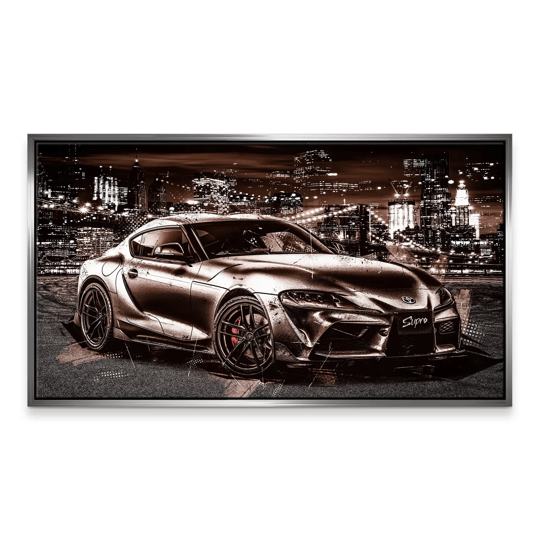 Toyota Supra City Style Leinwand Bild INGALERiE