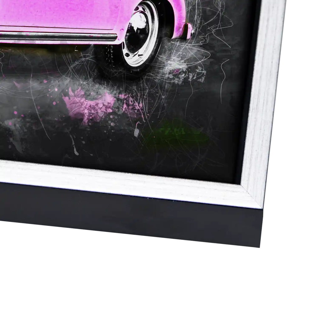 Pink Porsche Speedster Abstrakt Style Leinwand Bild INGALERIE