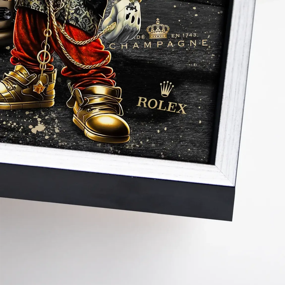 Mickey Gold 356 Porsche Leinwand Bild