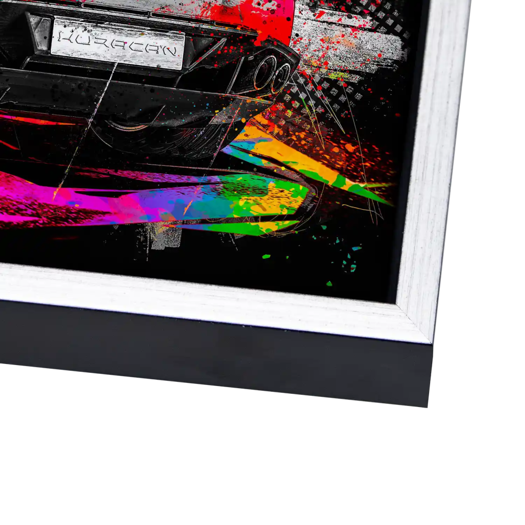 Lambo Huracan Pop Art Style Leinwand Bild INGALERIE