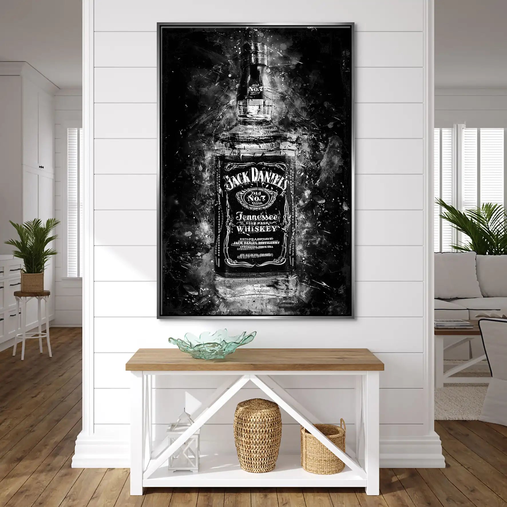 Jack Whisky Abstrakt Dark Leinwand Bild INGALERIE