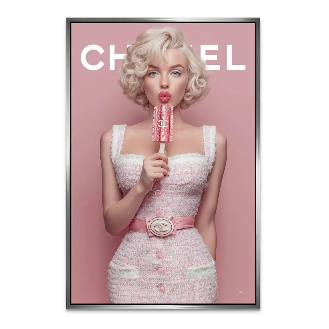 Pink Delight Marilyn Monroe Leinwand Bild