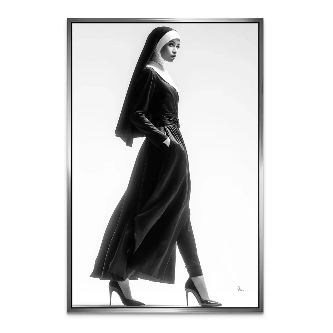 Nonne Couture Leinwand Bild