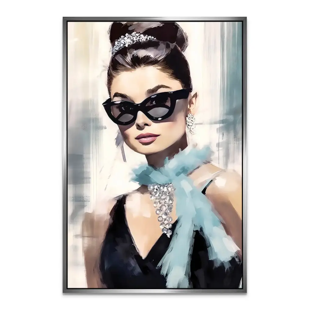 Audrey Hepburn Tiffany Style Leinwand Bild INGALERIE