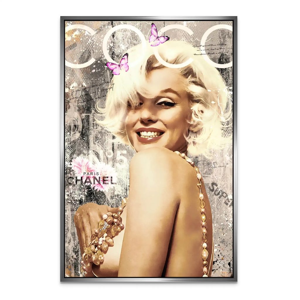 Marilyn Coco Retro Leinwand Bild INGALERIE