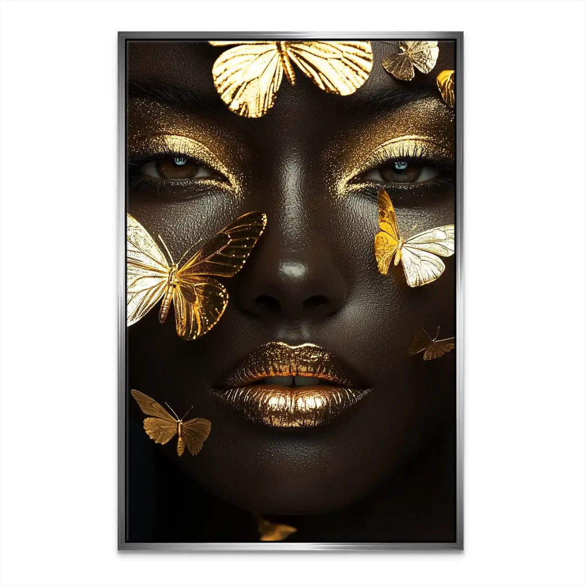Golden Butterfly Leinwand Bild INGALERIE
