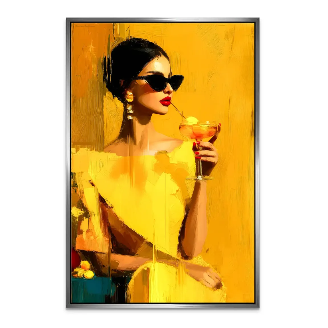 Amber Velvet Elegance Leinwand Bild INGALERIE