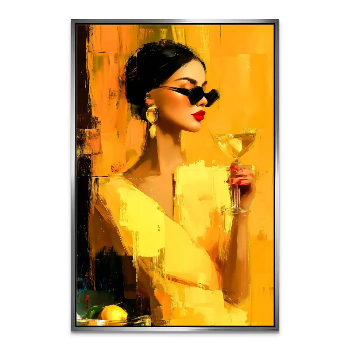 Golden Luxe Martini Leinwand Bild INGALERIE
