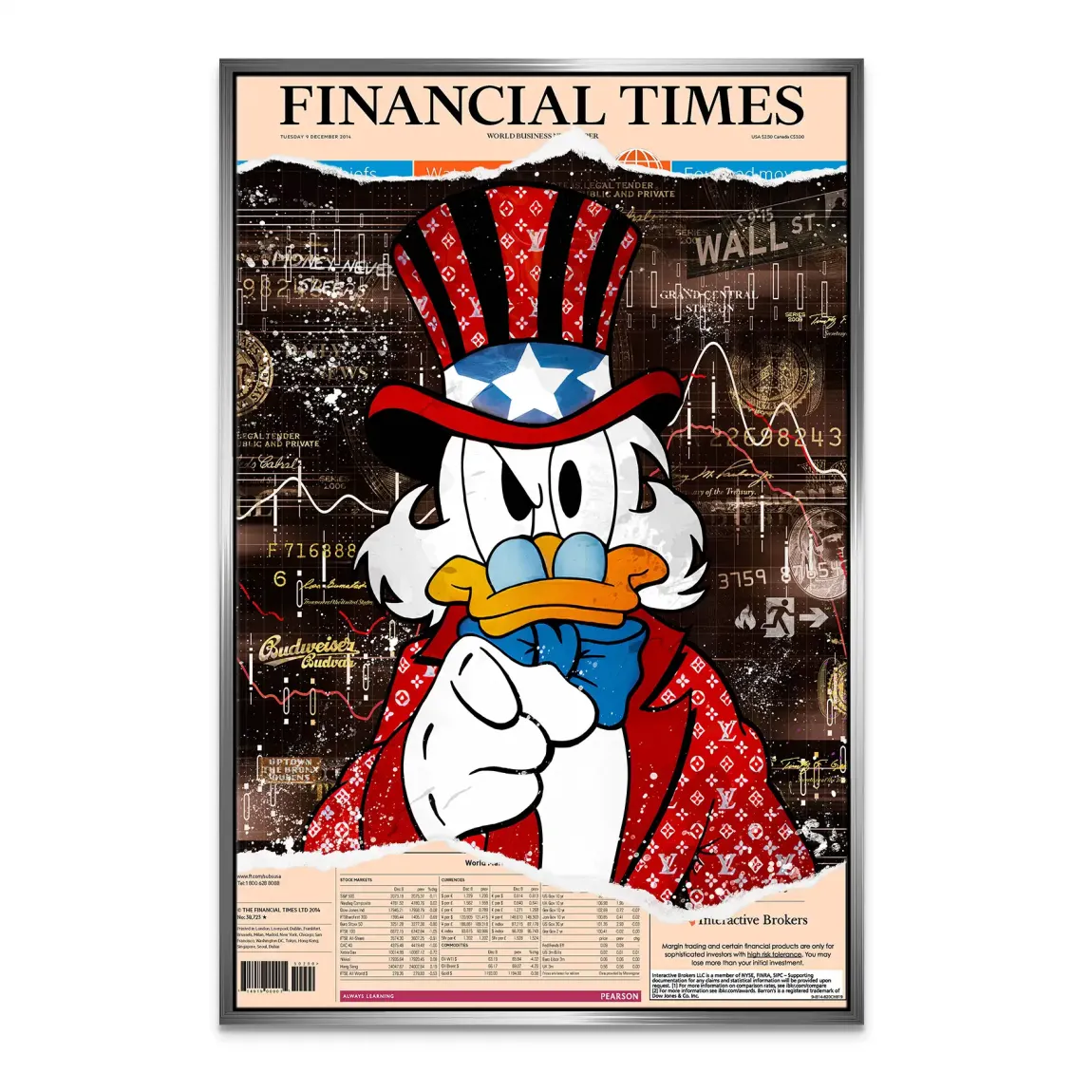 Dagobert Financial Times Leinwand Bild