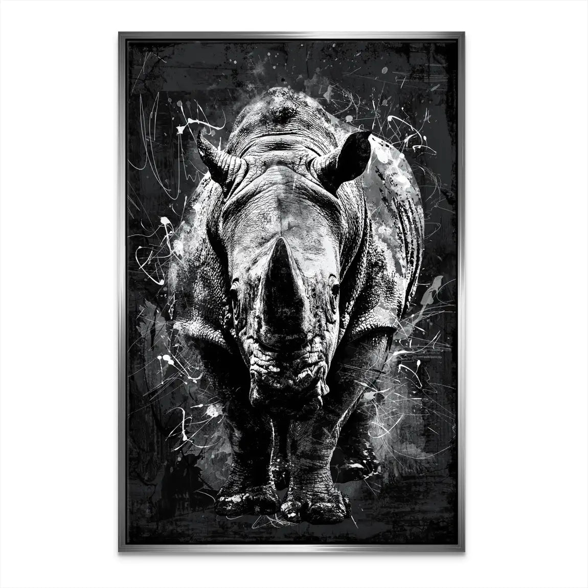 Nashorn Abstrakt Leinwand Bild INGALERIE