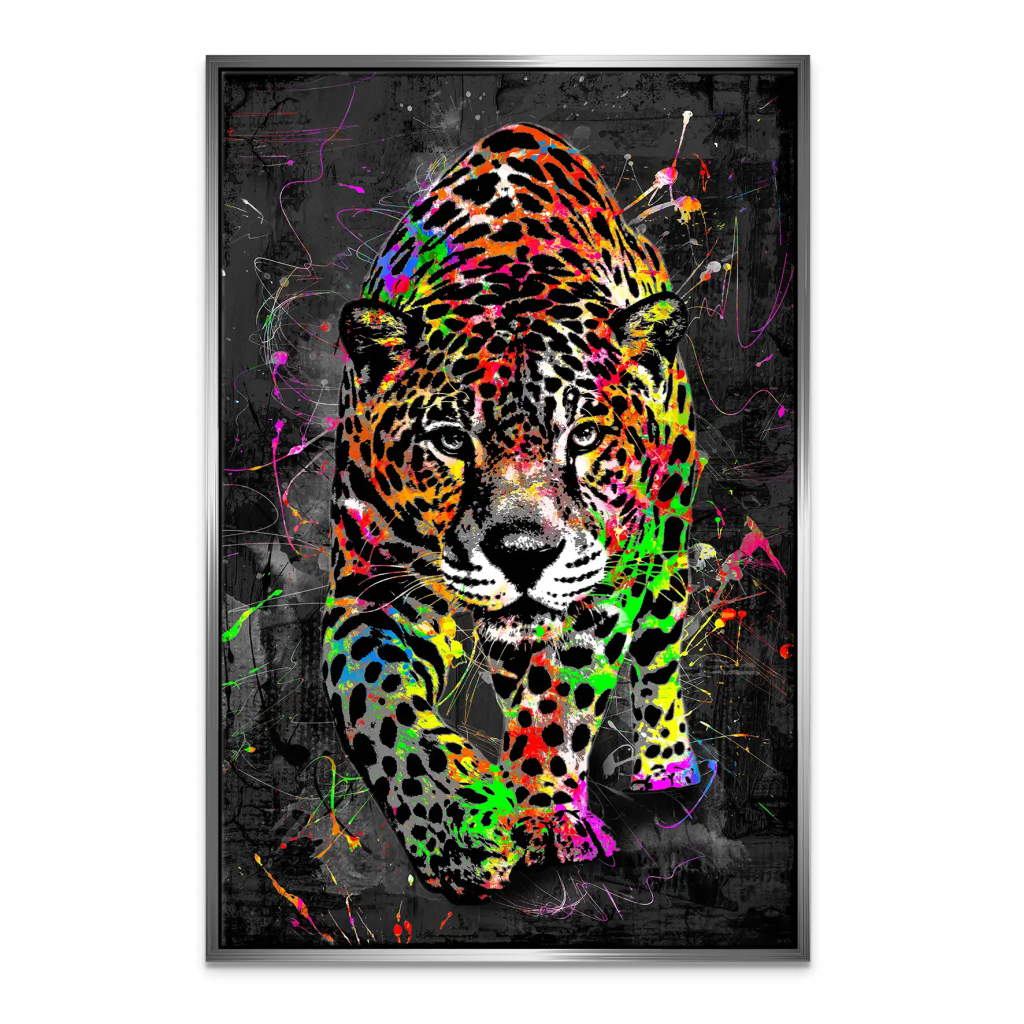 Leopard Abstrakt Color Style Leinwand Bild INGALERIE