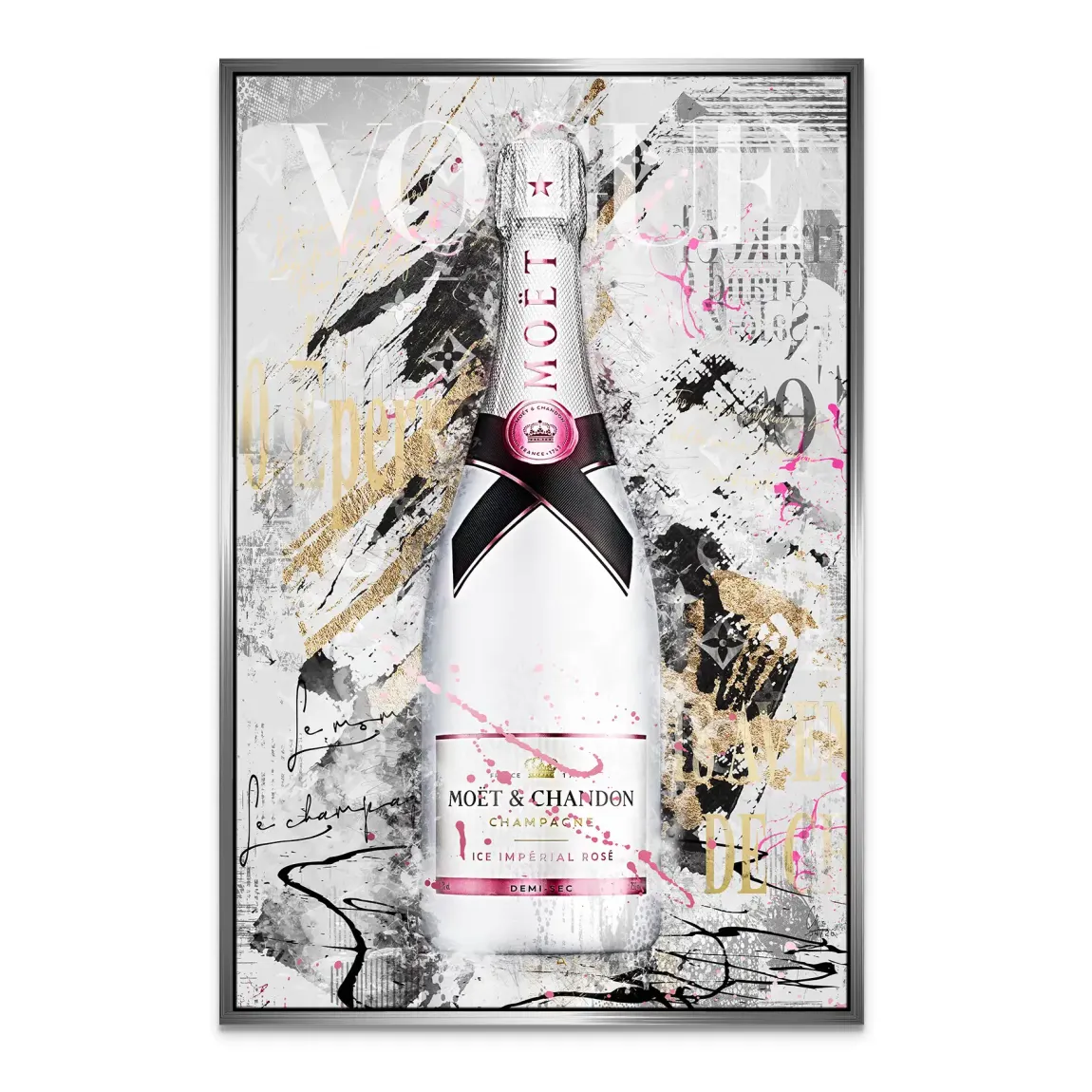 Champagner Rosé Leinwand Bild
