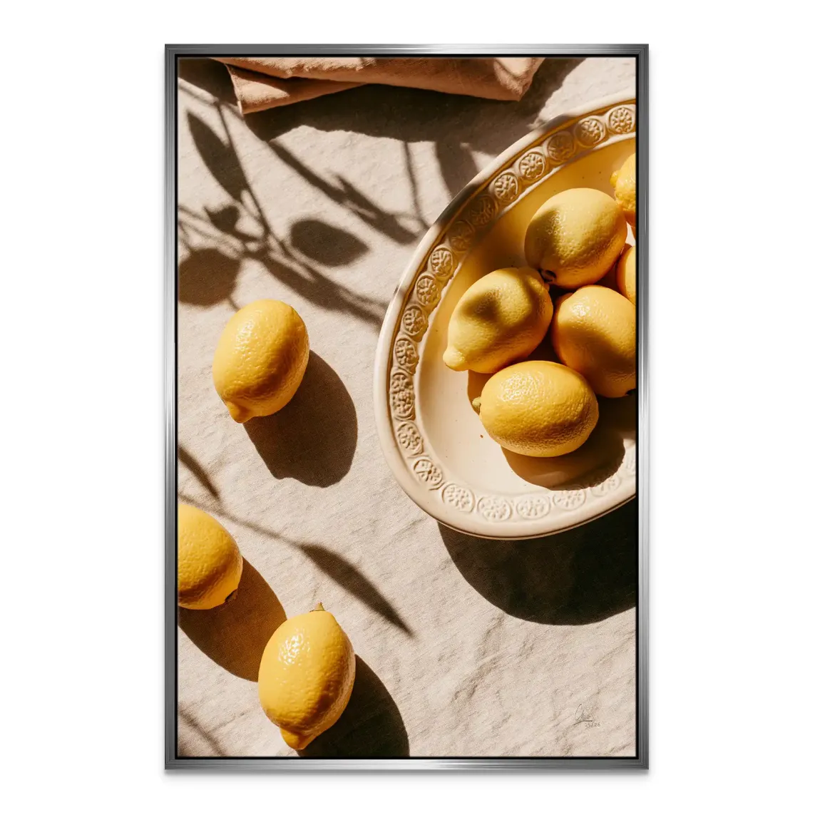 Goldene Zitronen Leinwand Bild
