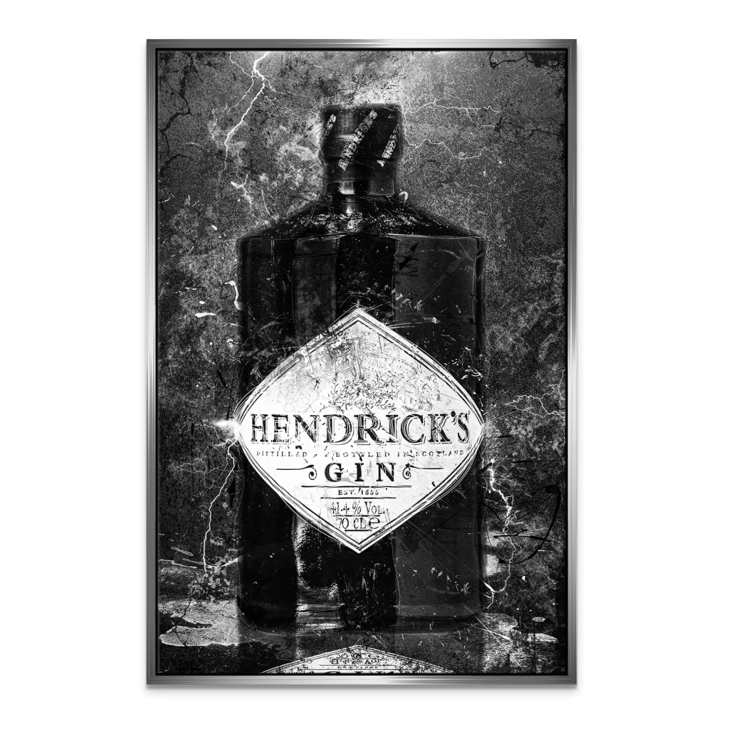 Gin Abstrakt Black Style Leinwand Bild INGALERIE
