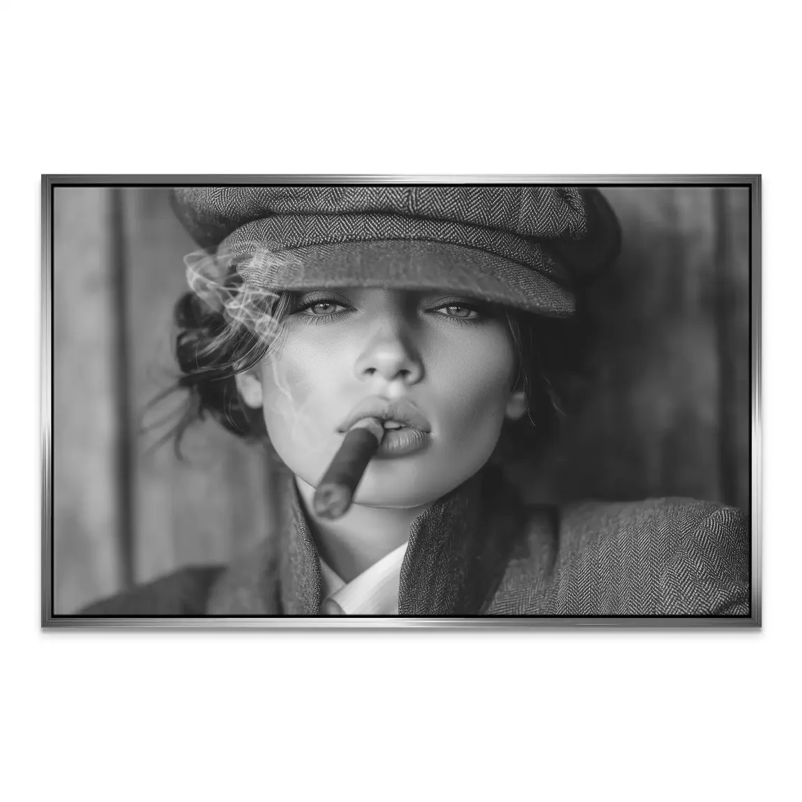 Femme Smoke Leinwand Bild