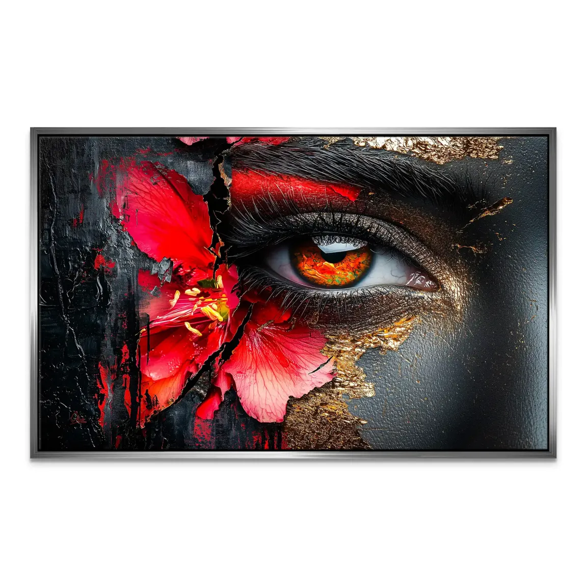 Flammenblick der Stille Leinwand Bild INGALERIE
