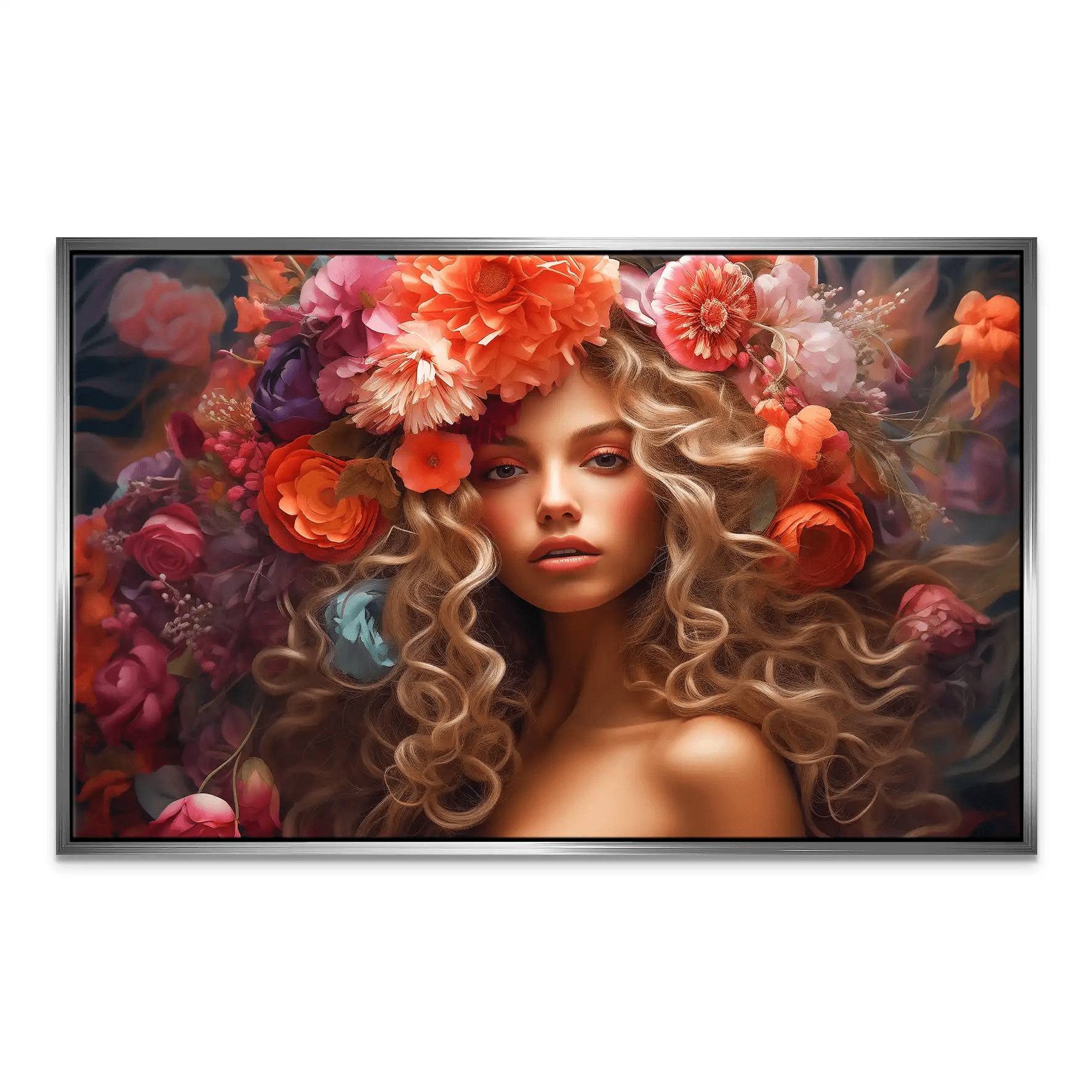 Blumen Mädchen Leinwand Bild INGALERIE