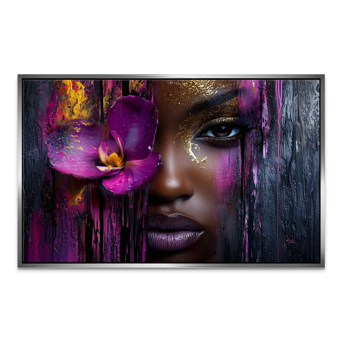 Orchideenzauber der Stille Leinwand Bild INGALERIE
