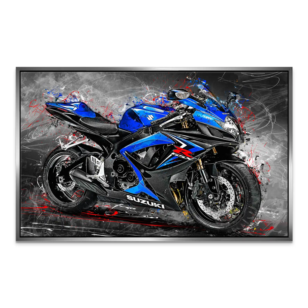 Suzuki GSXR 600 Abstrakt Leinwand Bild INGALERIE