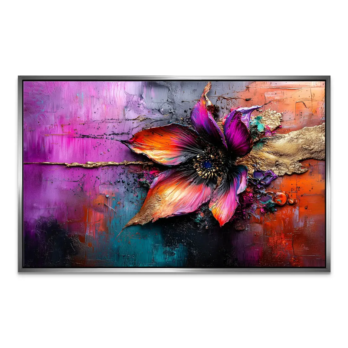 Feuerblüte der Elemente Leinwand Bild INGALERIE