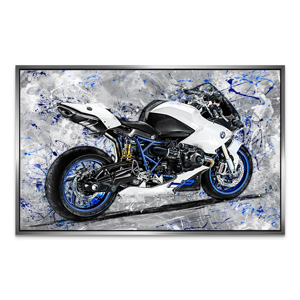 BMW HP2 Abstrakt Art Leinwand Bild INGALERIE