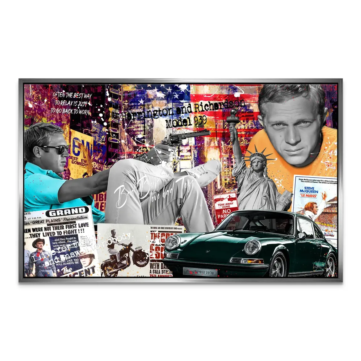 American Legend Steve McQueen Leinwand Bild