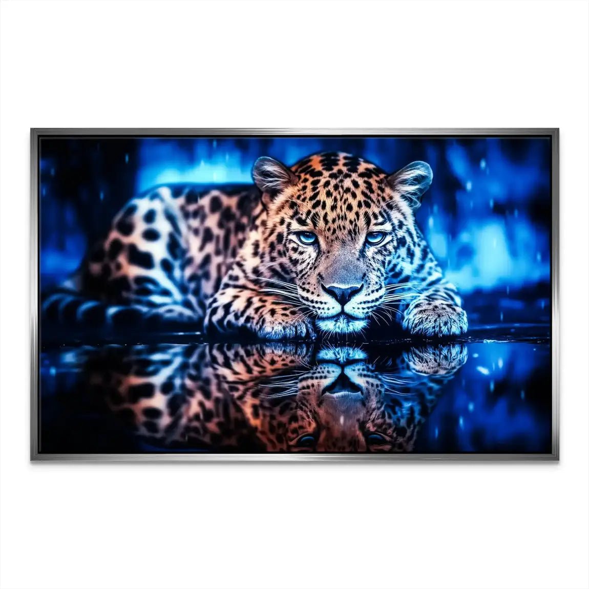 Leopard by Night Leinwand Bild INGALERIE