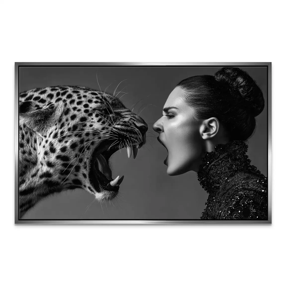 Wild Leopard Connection Leinwand Bild