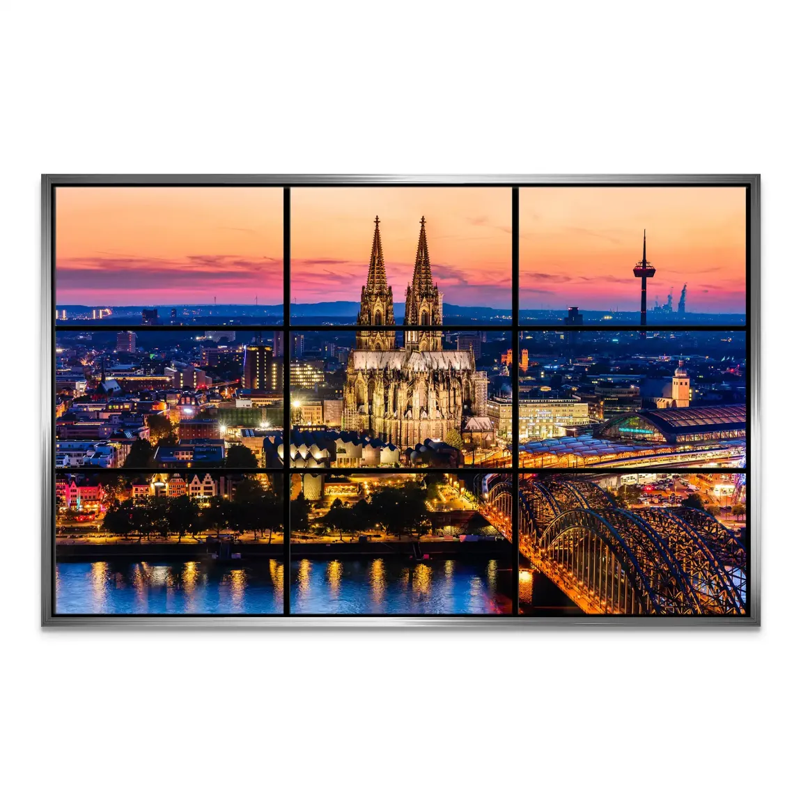 Köln Skyline View Leinwand Bild