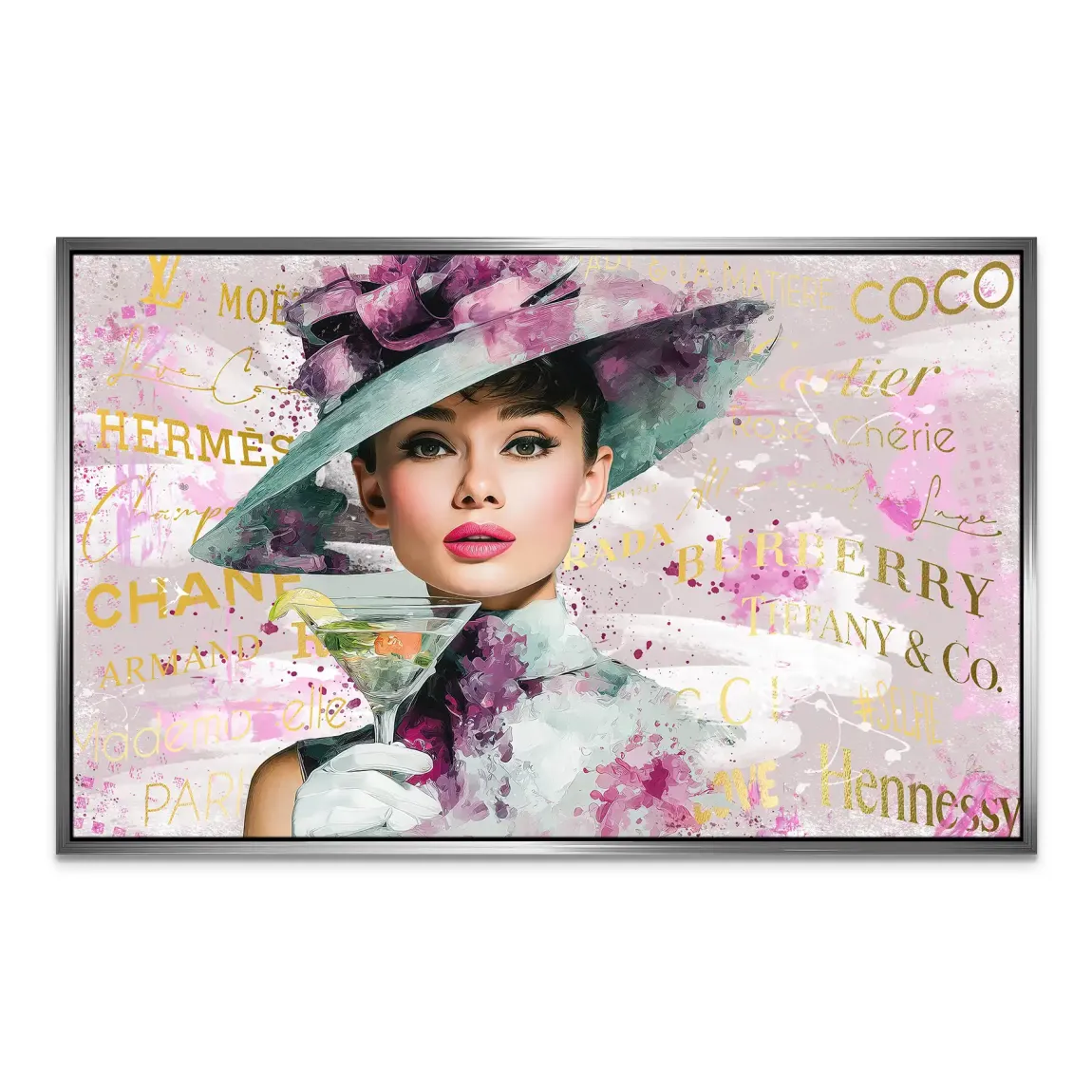 Audrey Hepburn Couture Elegance Leinwand Bild