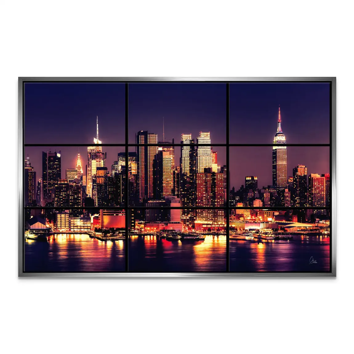 New York Skyline View Leinwand Bild