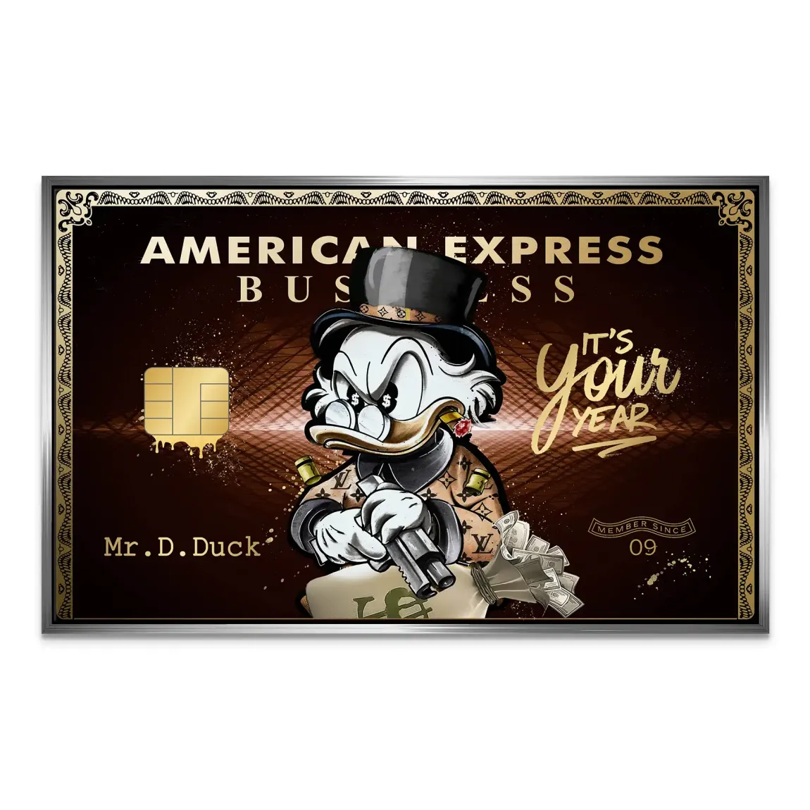 Dagobert Gold Business Leinwand Bild