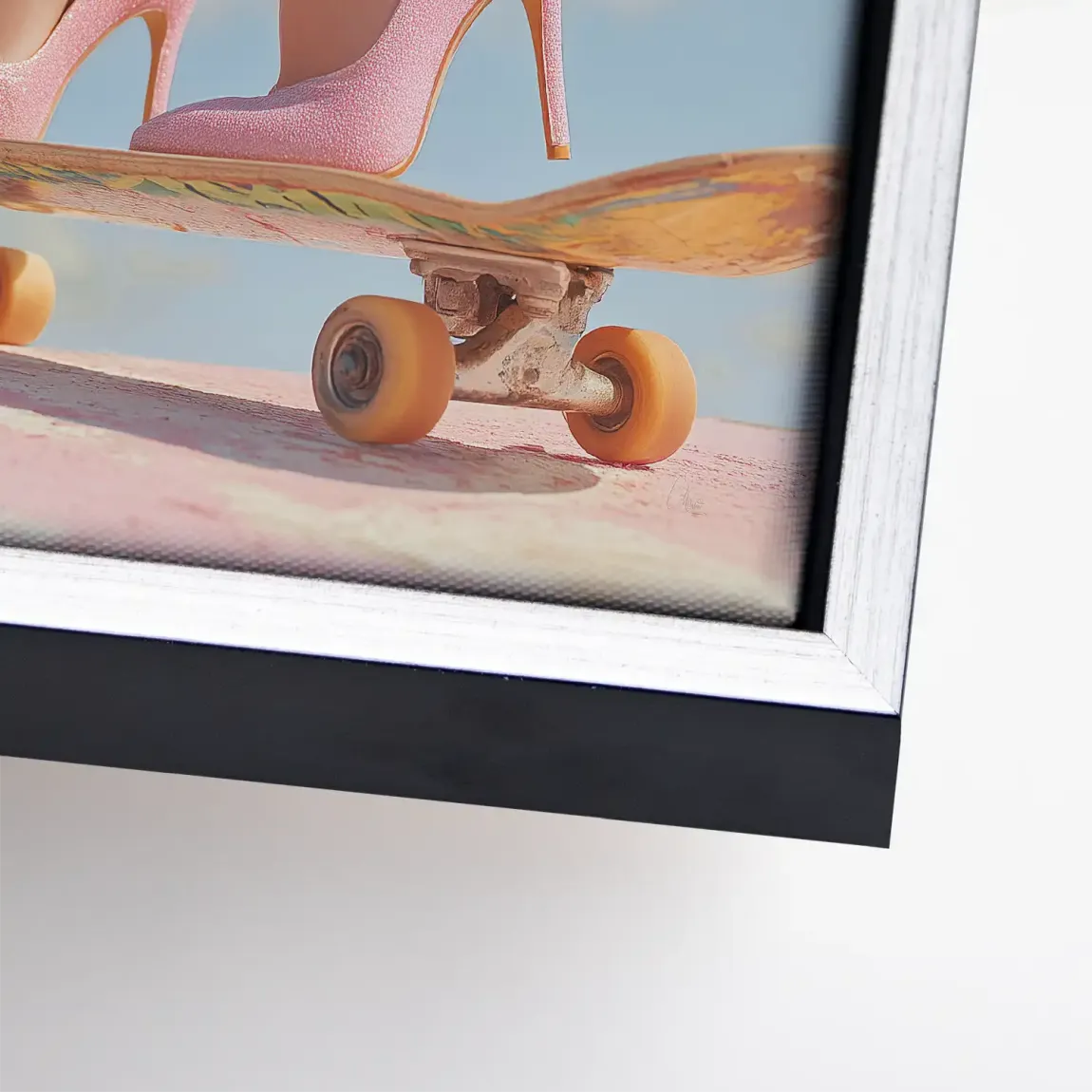 Pink Skate Leinwand Bild