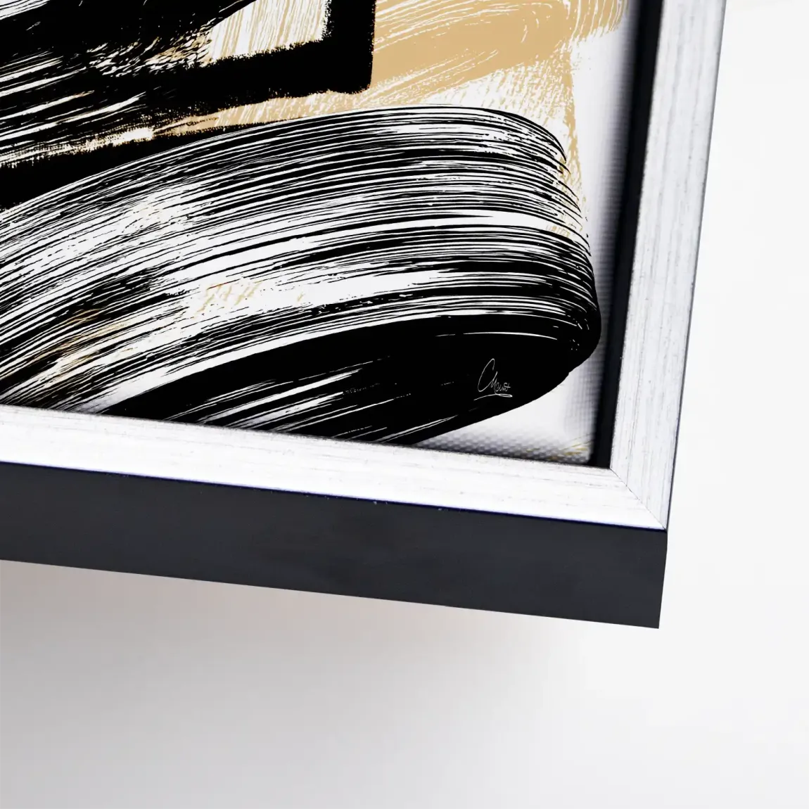 Black Motion Abstrakt Leinwand Bild