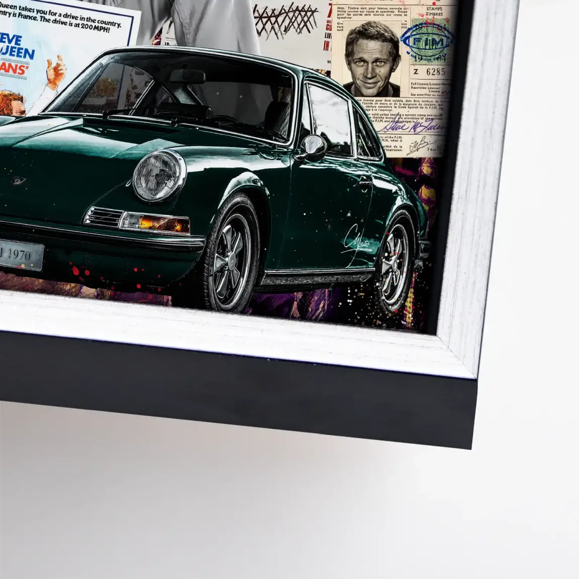Steve McQueen Retro Drive Leinwand Bild
