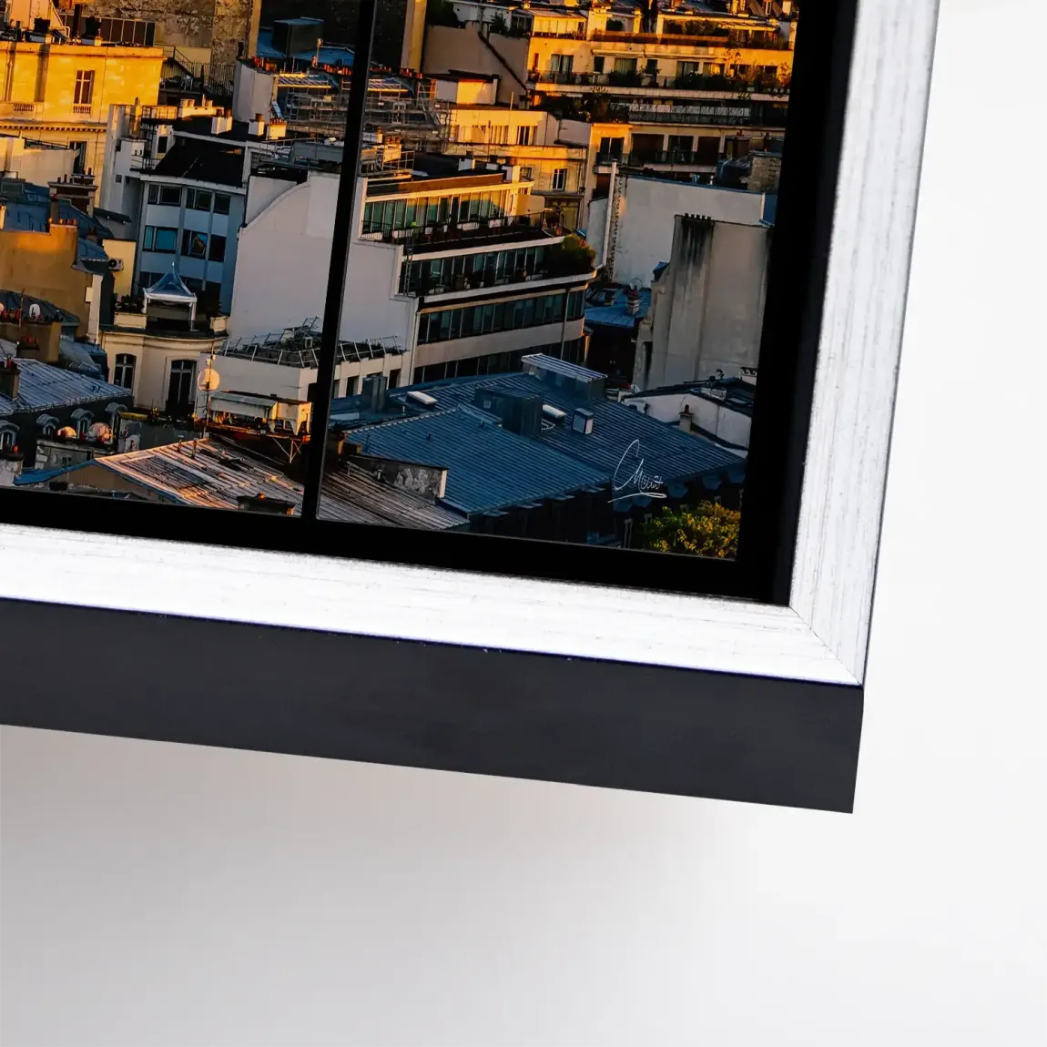 Sunset View Paris Leinwand Bild