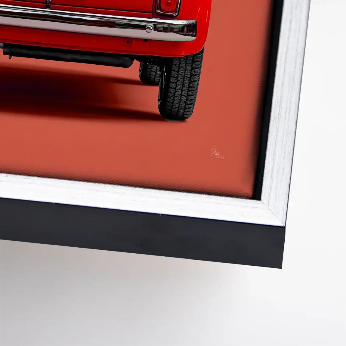 Fiat 500 Rosso Leinwand Bild