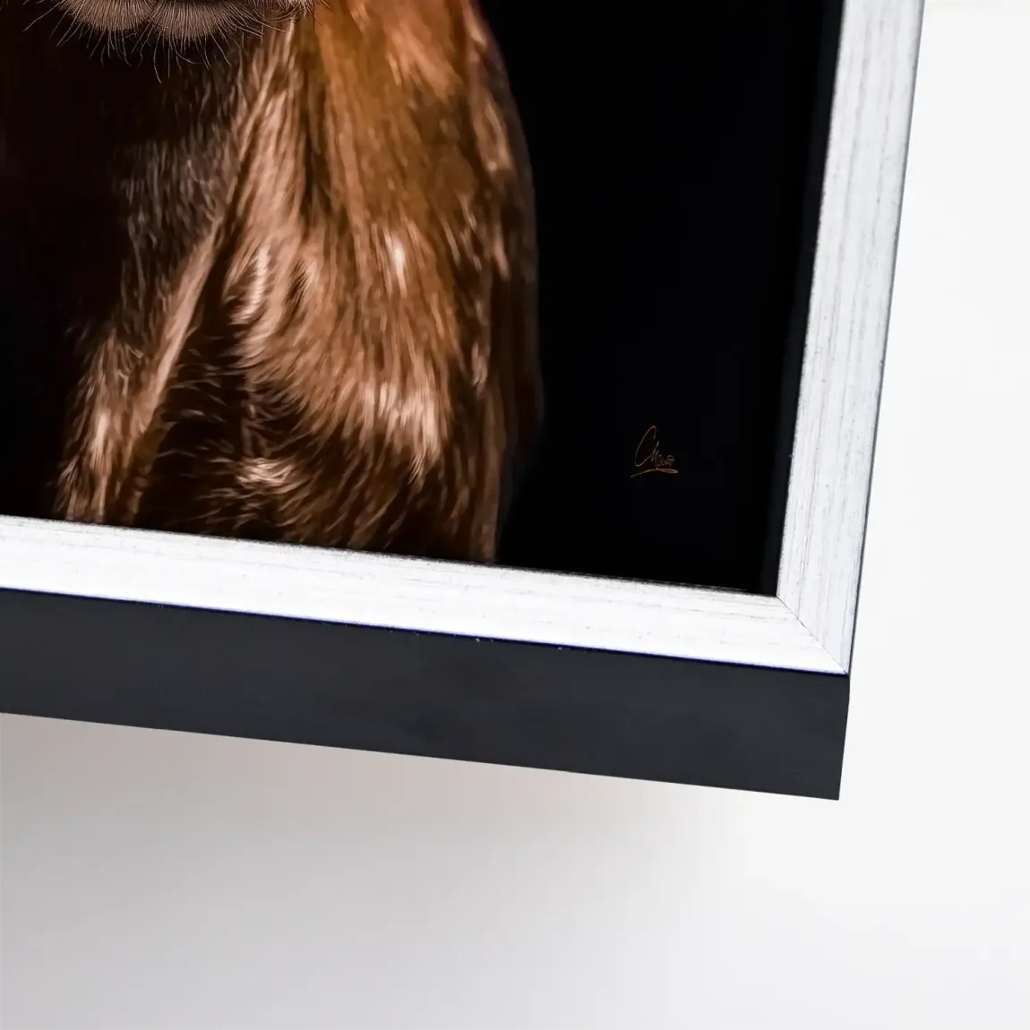 Kuh mit Strohhut Leinwand Bild