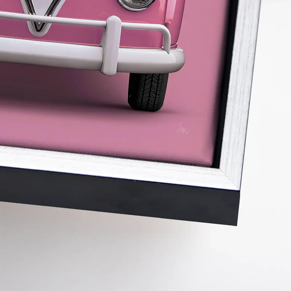 Pink VW Bulli Leinwand Bild