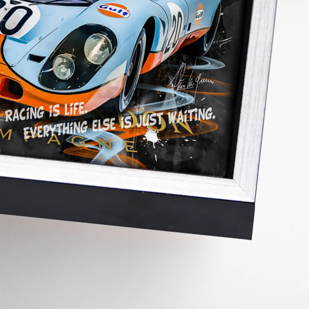 Steve Porsche Racing Leinwand Bild INGALERIE