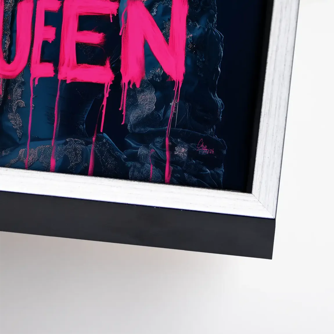 Queen Neon Art Leinwand Bild