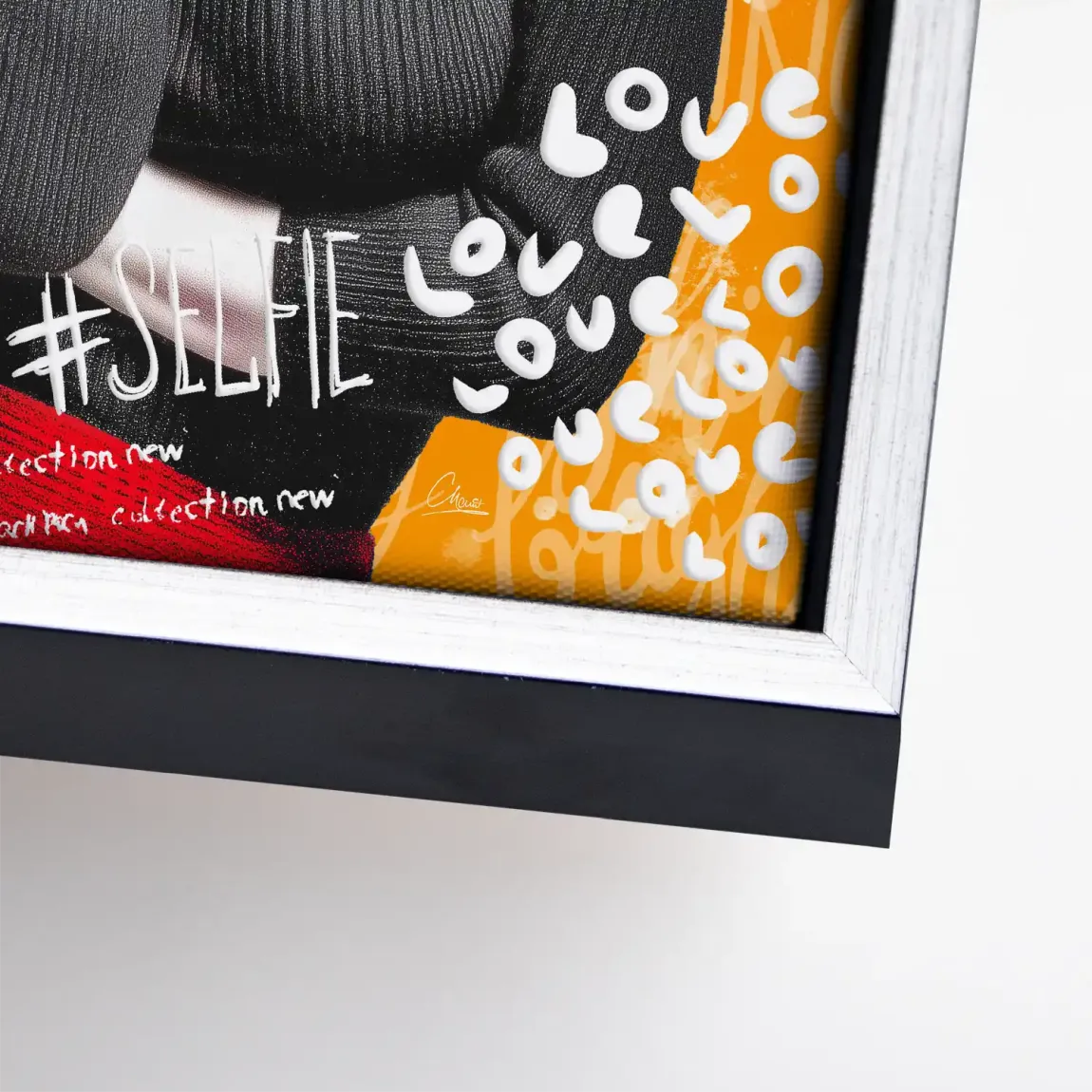 Marilyn Orange Kiss Pop Art Leinwand Bild